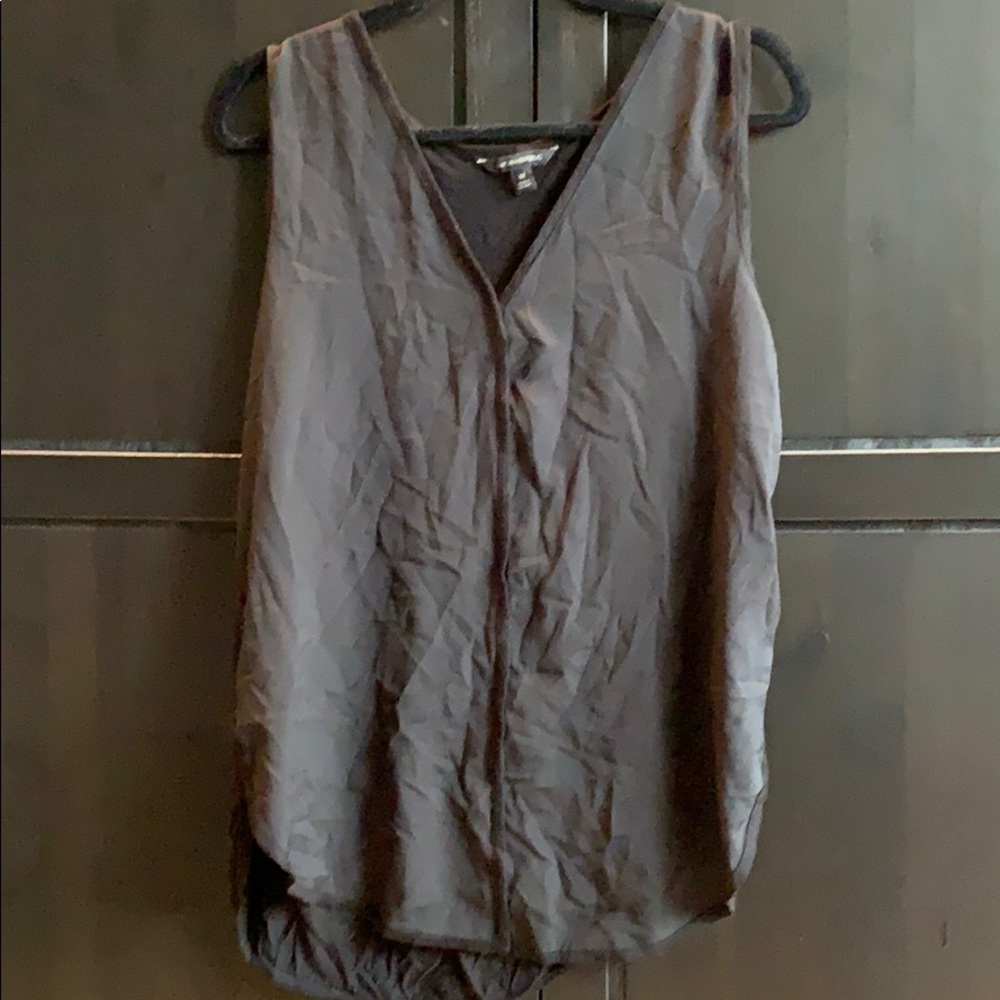 Black tank top blouse.